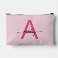 Hot Pink Monogram Name Girl's Script
