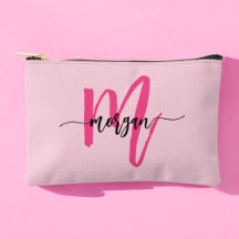 Hot Pink Monogram Name Girl's Script
