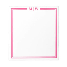 Hot Pink Monogram Notizblock