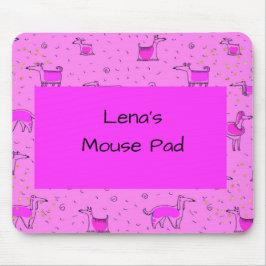 Hot Pink Mouse Pad mit Comical Dogs Mousepad