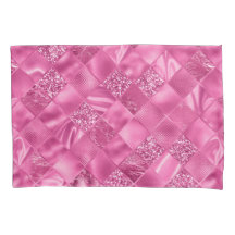 Hot Pink Multi-Texture Square Weave Muster