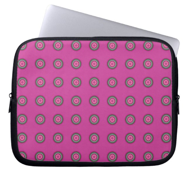 Hot-Pink-Multicolor-Schaltmuster Laptopschutzhülle (Vorderseite)