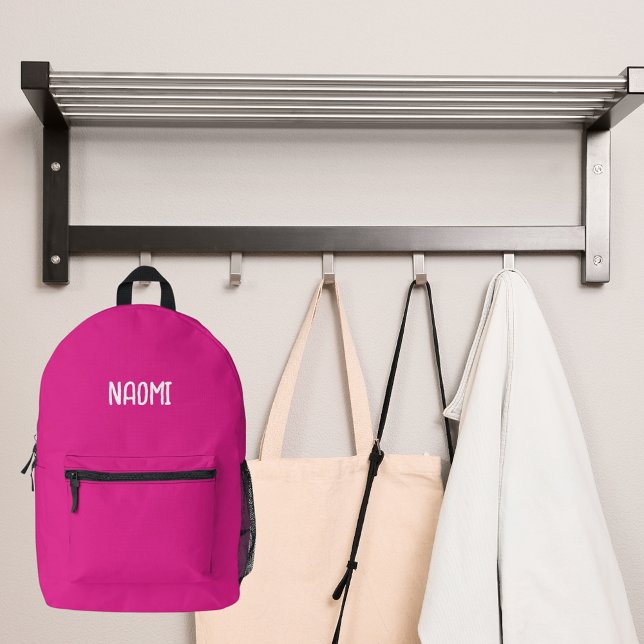Hot Pink Name Bedruckter Rucksack (Von Creator hochgeladen)