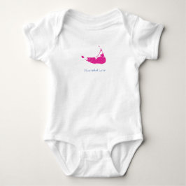 Hot Pink Nantucket Baby Bodysuit Baby Strampler