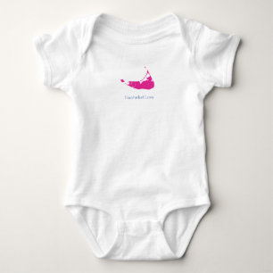 Hot Pink Nantucket Baby Bodysuit Strampler