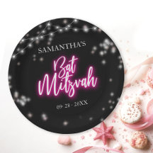 Hot Pink Neon-Themed Bat Mitzvah