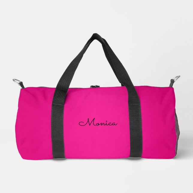 Hot Pink Ombre Duffle Bag (Vorderseite)