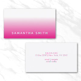 Hot Pink Ombre Visitenkarte
