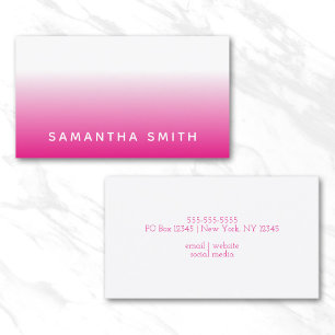 Hot Pink Ombre Visitenkarte
