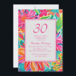 Hot Pink Orange Blume 30. Geburtstag Einladung<br><div class="desc">Heiß rosa,  orange und grün Aquarell tropische Blumen 30. Geburtstag Party Einladung für sie. Kontaktieren Sie mich,  um Hilfe bei Ihren Anpassungen zu erhalten oder um zusätzliche Matching oder Koordination von Zazzle Produkten für Ihre Veranstaltung zu beantragen.</div>