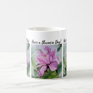Hot Pink Orchid Wasserfarbe Blume Kaffeetasse