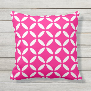 Hot Pink Outdoor Pillows - Tuva Modernes Muster Kissen Für Draußen