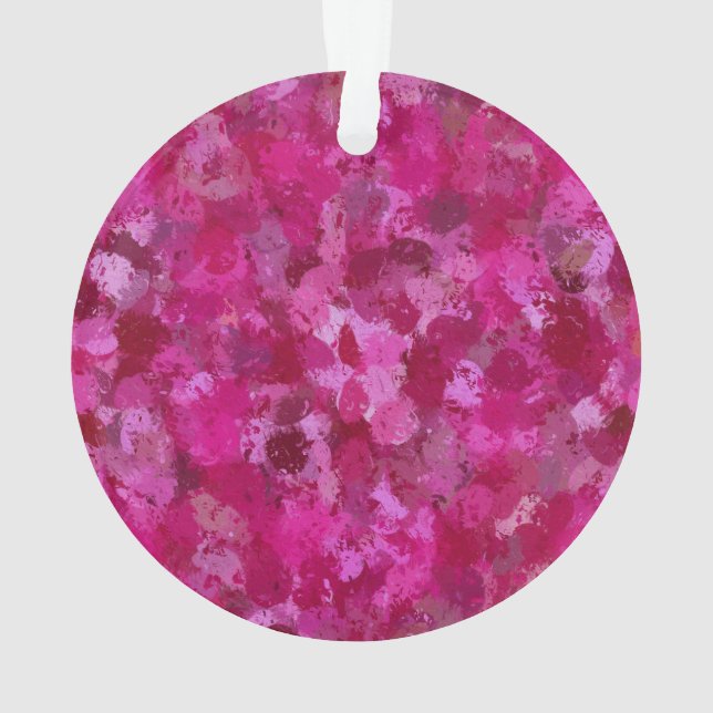 Hot Pink Paint Balls Ornament (Rückseite)