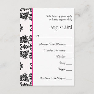 Hot Pink Pariser Eiffelturm UAWG Wedding Card RSVP Karte