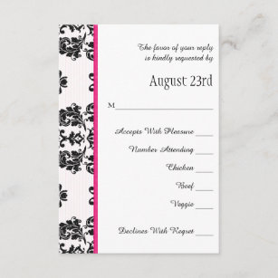 Hot Pink Pariser Eiffelturm UAWG Wedding Card RSVP Karte