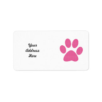 Hot Pink Paw.png Adressaufkleber