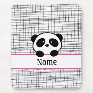 Hot Pink Personalisiert Panda Bären Mouse Pad Mousepad