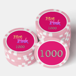 Hot Pink Pink 1000 gestreifter Poker-Chip Pokerchips