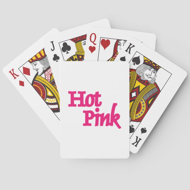 Hot Pink Poker Spielkarten (Rückseite)