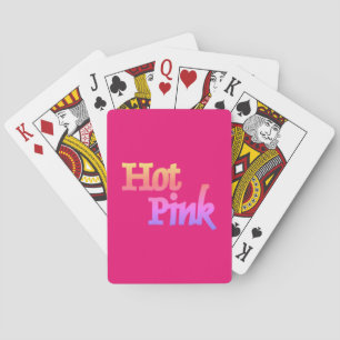 Hot Pink Poker Spielkarten