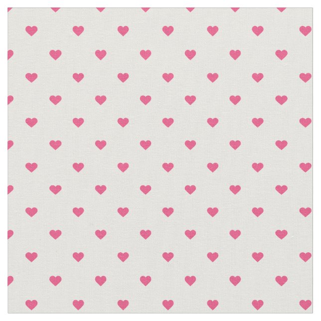 Hot Pink Polka Dot Herz Stoff (Nahaufnahme)
