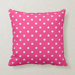 Hot Pink Polka Dot Kissen