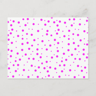 Hot Pink Polka Dots (2. Farbe hinzufügen) Postkarte