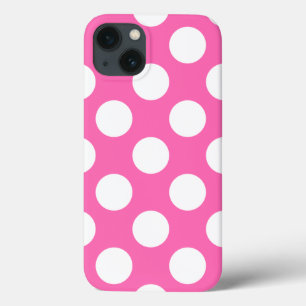 Hot Pink Polka Dots iPhone 13 Hülle