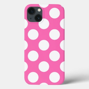 Hot Pink Polka Dots iPhone 13 Hülle