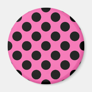 Hot Pink Polka Dots Magnet