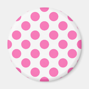Hot Pink Polka Dots Magnet