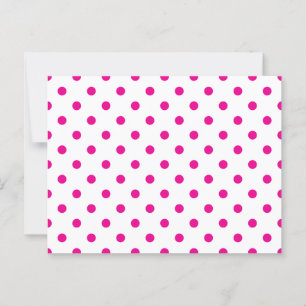 Hot Pink Polka Dots Postkarte