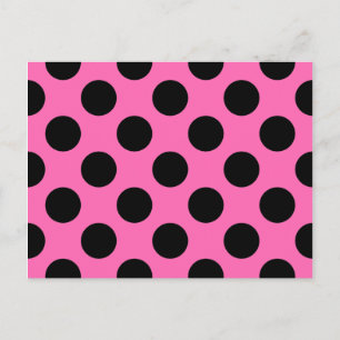 Hot Pink Polka Dots Postkarte