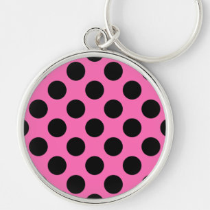 Hot Pink Polka Dots Schlüsselanhänger