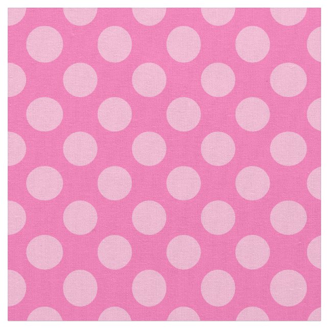 Hot Pink Polka Dots Stoff (Nahaufnahme)