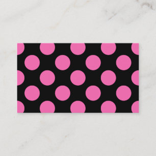 Hot Pink Polka Dots Visitenkarte