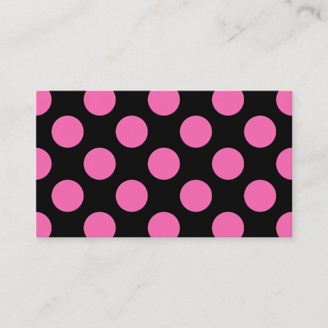Hot Pink Polka Dots Visitenkarte (Vorderseite)