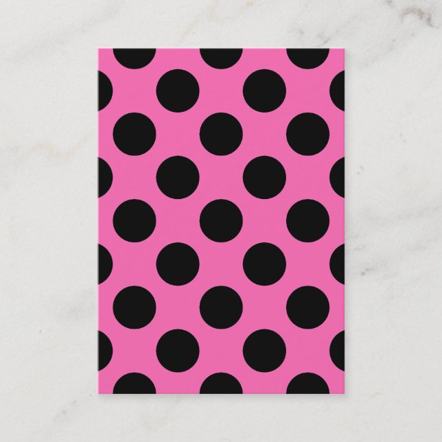 Hot Pink Polka Dots Visitenkarte (Vorderseite)