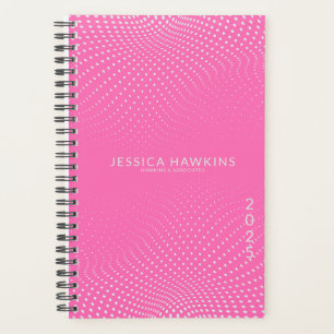 Hot Pink Pop Dots Year Planer