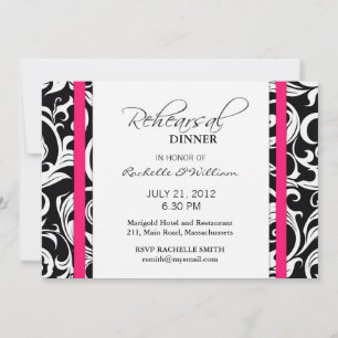 Hot Pink Probe Dinner Card wirbeln Einladung