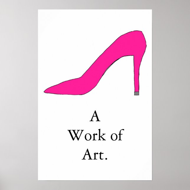 Hot-Pink-Pumpe Poster (Vorne)