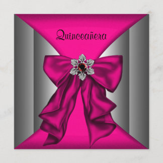 Hot Pink Quinceanera Hot Pink Geburtstagsparty Einladung