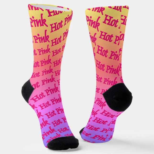 Hot Pink Reverse Premium Socken (Gewinkelt)