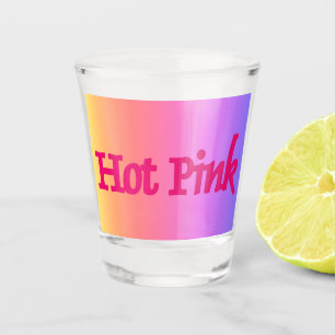Hot Pink Reverse Shot Glas