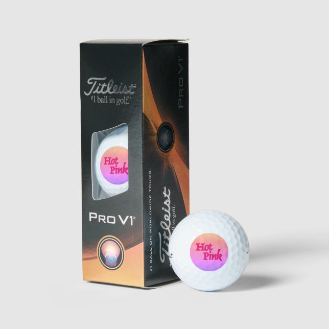 Hot Pink Reverse Titleist Pro V1 Golfbälle 3 pk (Verpackung)