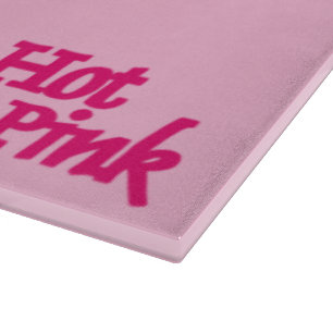 Hot Pink, rosa, Glasspanplatte Schneidebrett
