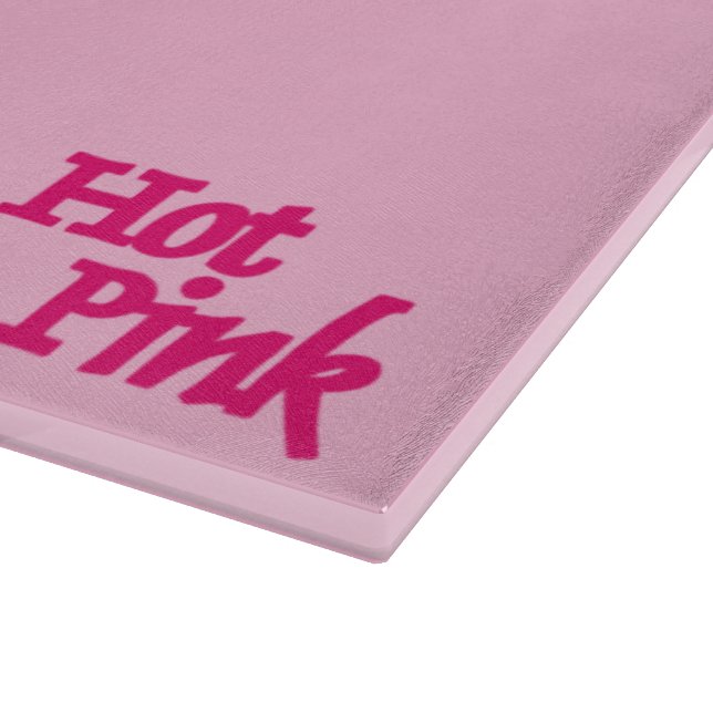 Hot Pink, rosa, Glasspanplatte Schneidebrett (Ecke)