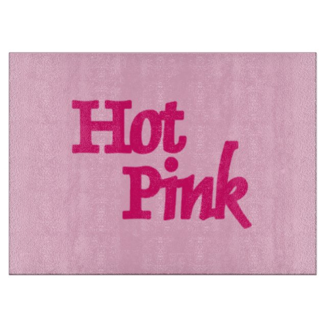 Hot Pink, rosa, Glasspanplatte Schneidebrett (Vorderseite)
