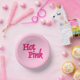 Hot Pink rosa Papierschale Pappteller