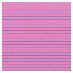 Hot Pink & Royal Blue Muster Streifen Stoff